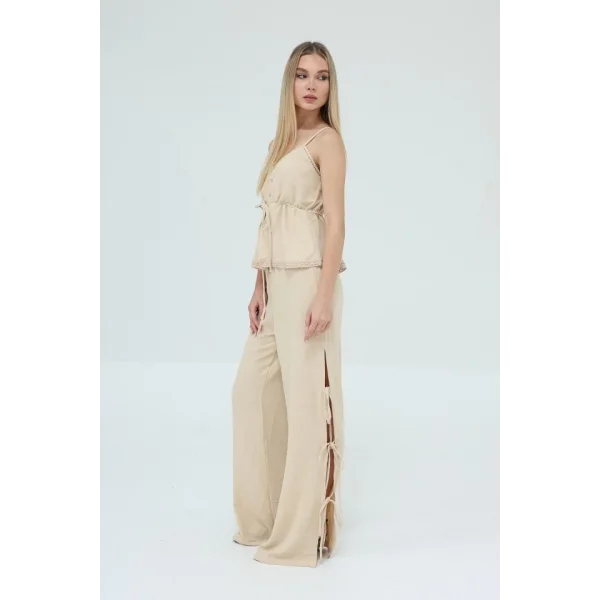 Fiyonklu Bluz Takım  Taş