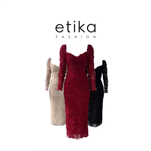 Folers Çiçek Desenli Elbise