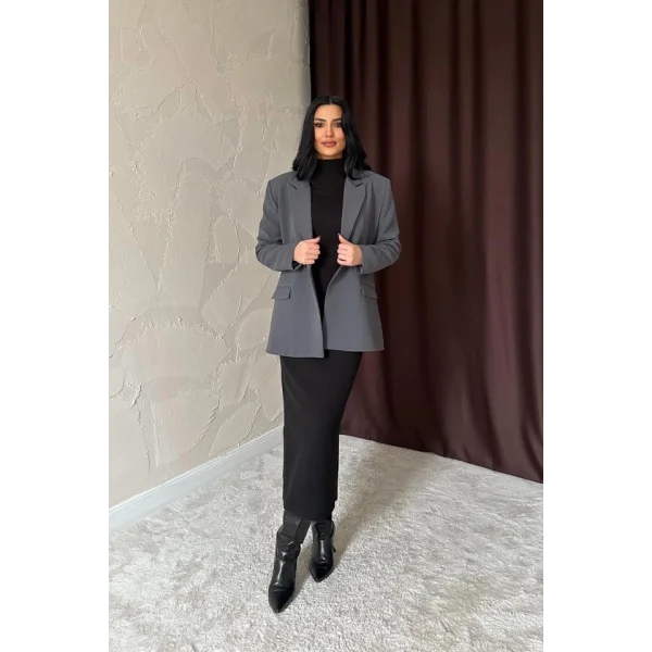 Füme Blazer Ceket