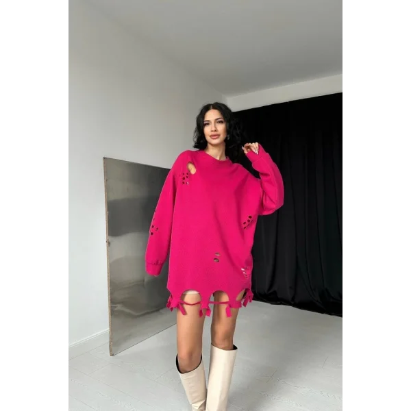 Fuşya azer Kesim Bluz