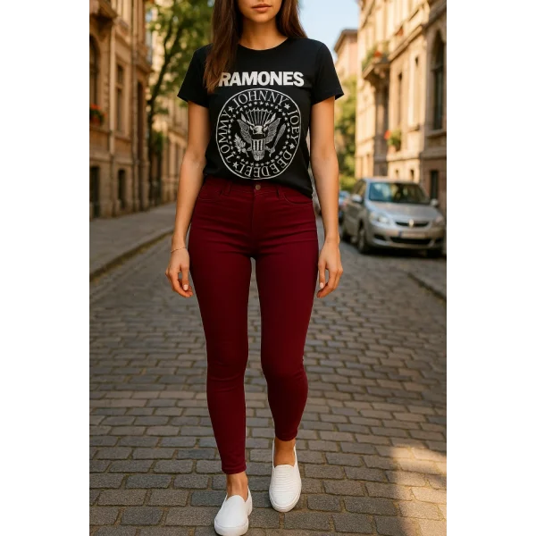 Gabardin Kumaş Yüksek Bel Pantolon 90cm Bel 38cm