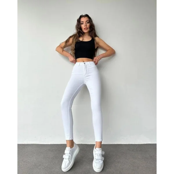 Gabardin Kumaş Yüksek Bel Pantolon 94cm XLbel36cm