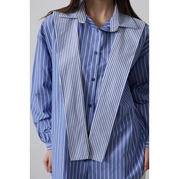 Garni Detaylı Gömlek  acivert