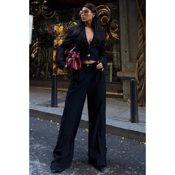 Garry Palazzo Pantolon Klasik Takım 9933