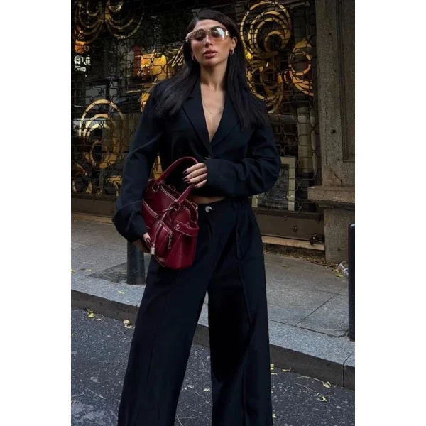 Garry Palazzo Pantolon Klasik Takım 9933