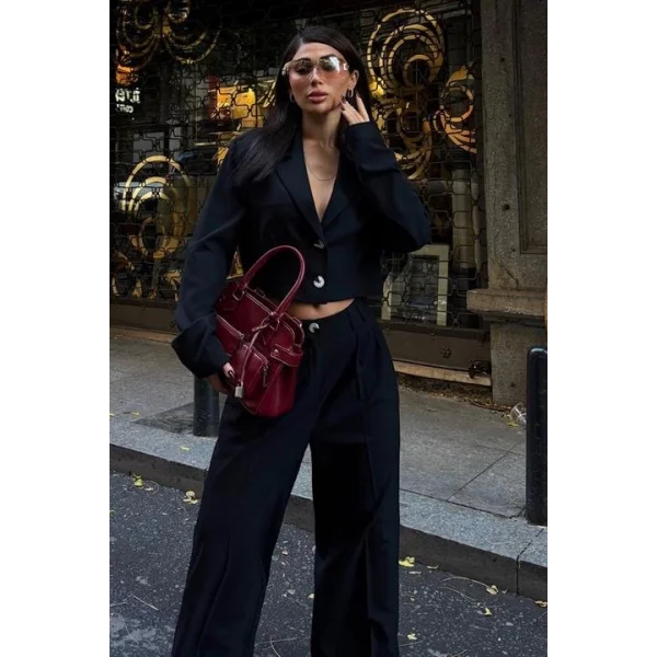 Garry Palazzo Pantolon Klasik Takım 9933