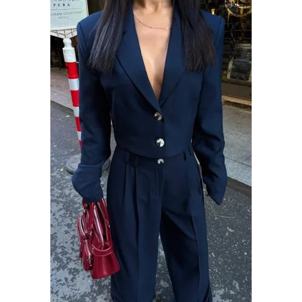 Garry Palazzo Pantolon Klasik Takım 9933