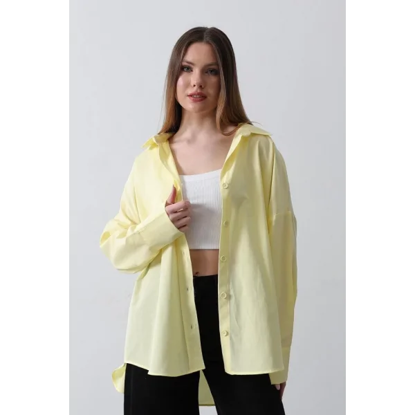 Geniş anşet Detaylı Gömlek  arı