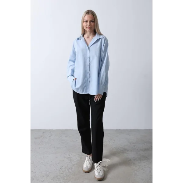 Geniş anşet Detaylı Gömlek  Bebe avisi