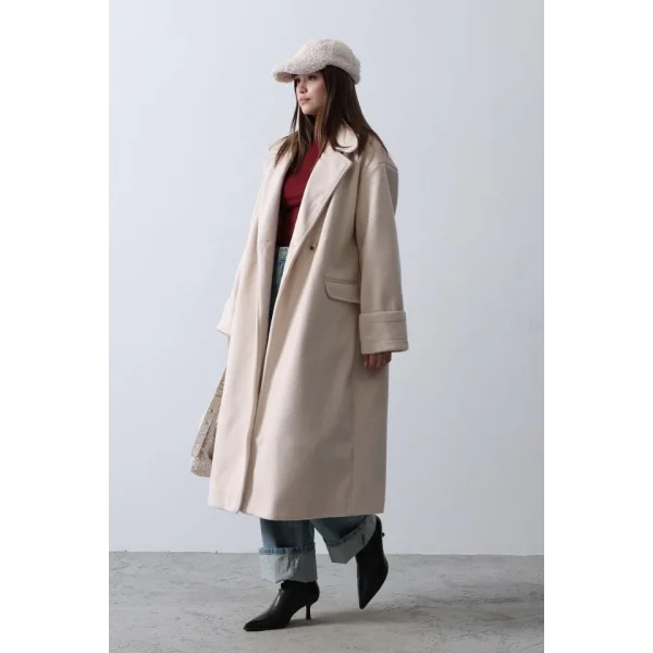 Geniş Kollu Oversize Kaban  Bej