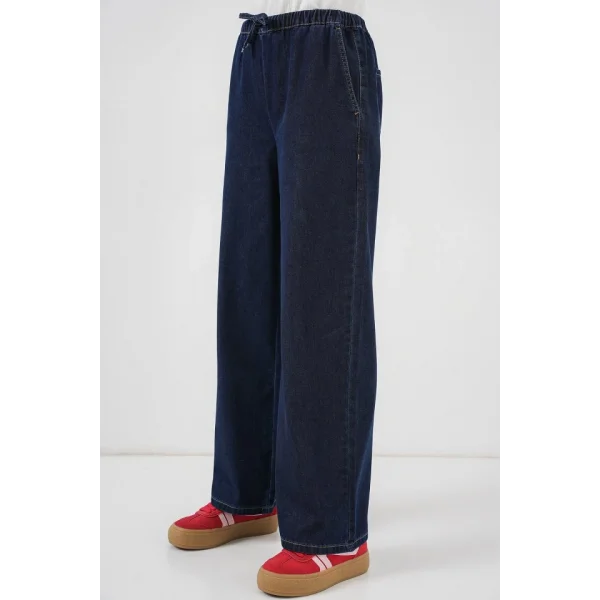 Geniş Paça Kot Pantolon 6706 - Lacivert