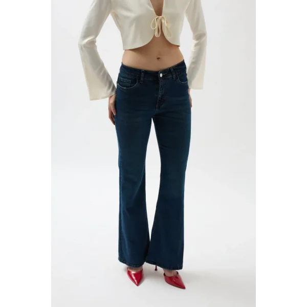 Geniş Paça Yüksek Bel Jean