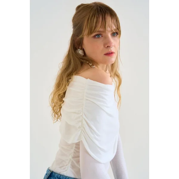 Gipeli Madonna Yaka Kazak  Optik Beyaz