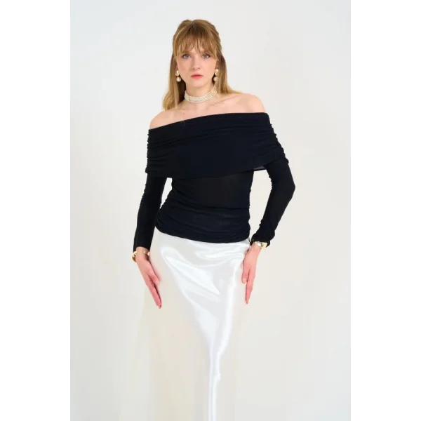 Gipeli Madonna Yaka Kazak  Siyah