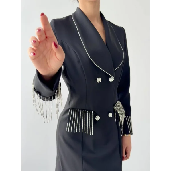 Girona Taşlı Ceket Elbise