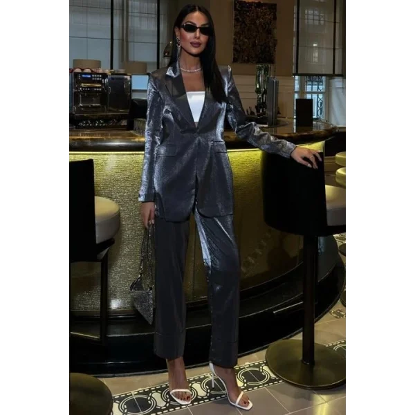 Gisella Parlak Saten Takım 9851