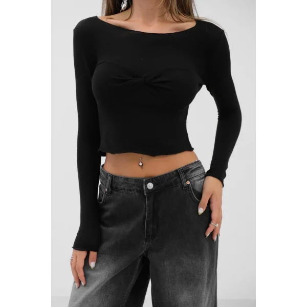 Göğüs Düğüm Detay Bluz