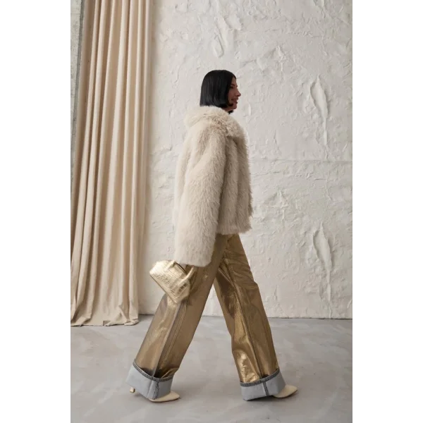 Gold Altın Varaklı Jeans Pantolon