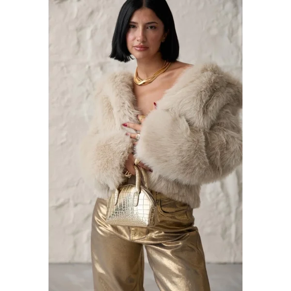 Gold Altın Varaklı Jeans Pantolon