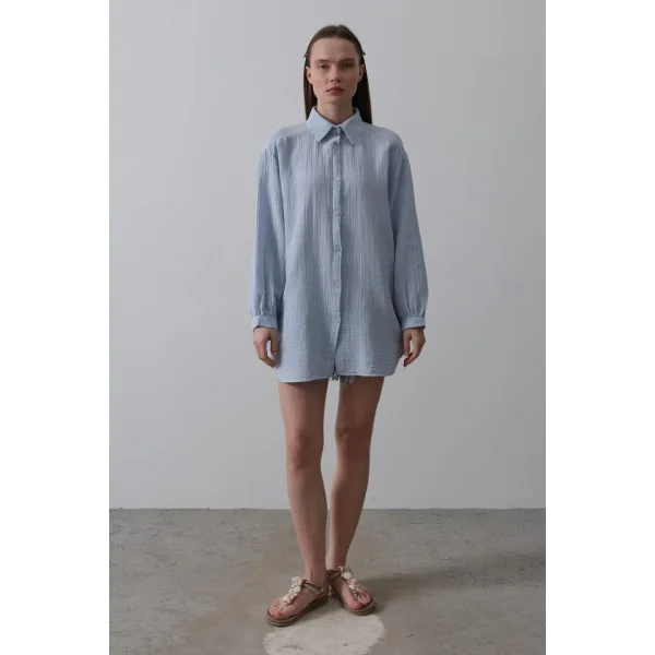 Gömlek - Bebe Mavisi