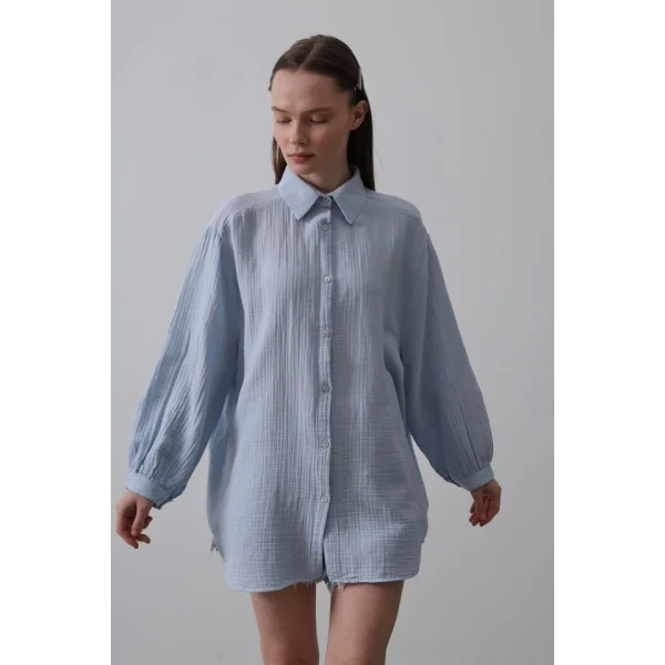 Gömlek - Bebe Mavisi