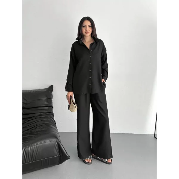 Gömlek Pantolon ikili Takım - Siyah