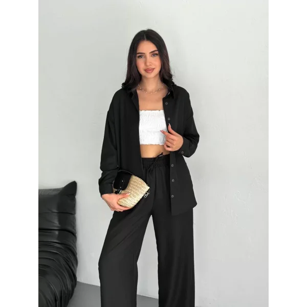 Gömlek Pantolon ikili Takım - Siyah