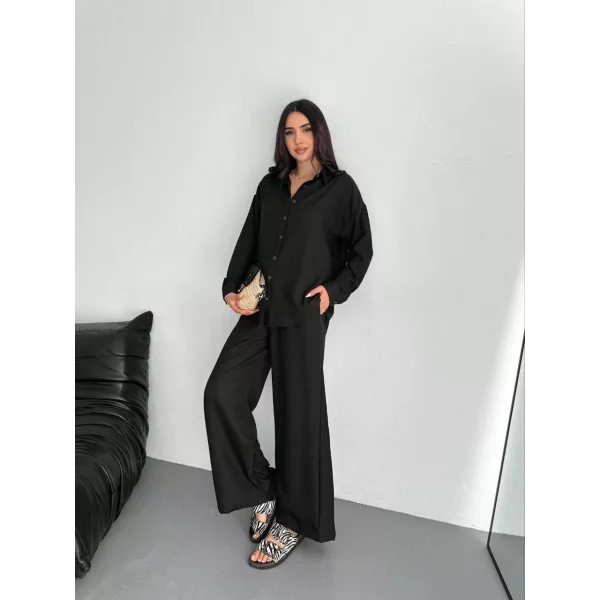 Gömlek Pantolon ikili Takım - Siyah