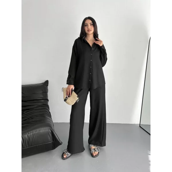 Gömlek Pantolon ikili Takım - Siyah