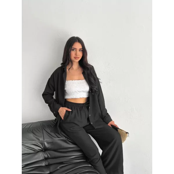 Gömlek Pantolon ikili Takım - Siyah