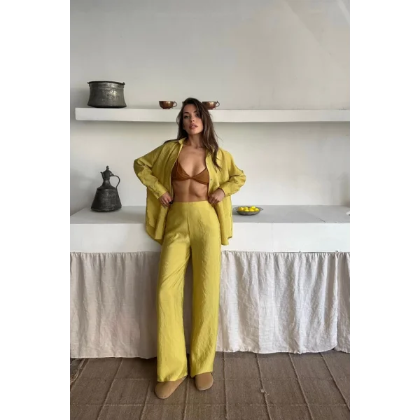 GÖMLEK-PANTOLON TAKIM CUPRA KUMAŞ - Yağ Yeşili