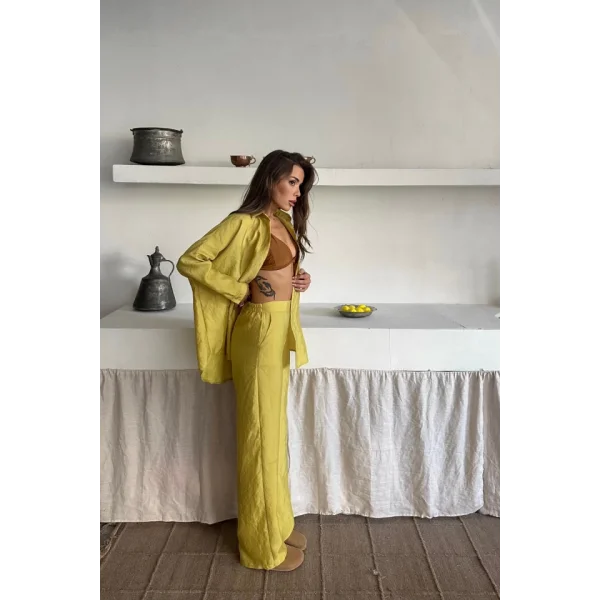 GÖMLEK-PANTOLON TAKIM CUPRA KUMAŞ - Yağ Yeşili