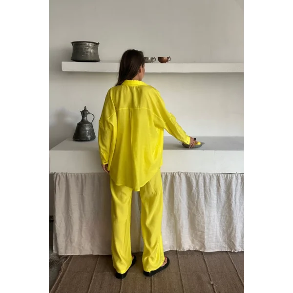 GÖMLEK - PANTOLON TAKIM - Sarı