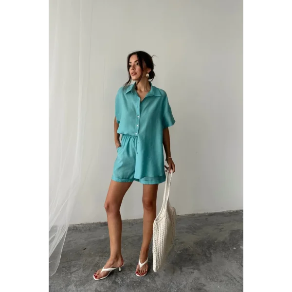 GÖMLEK - ŞORT TAKIM - Yeşil