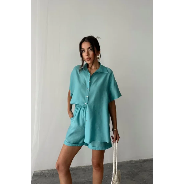 GÖMLEK - ŞORT TAKIM - Yeşil