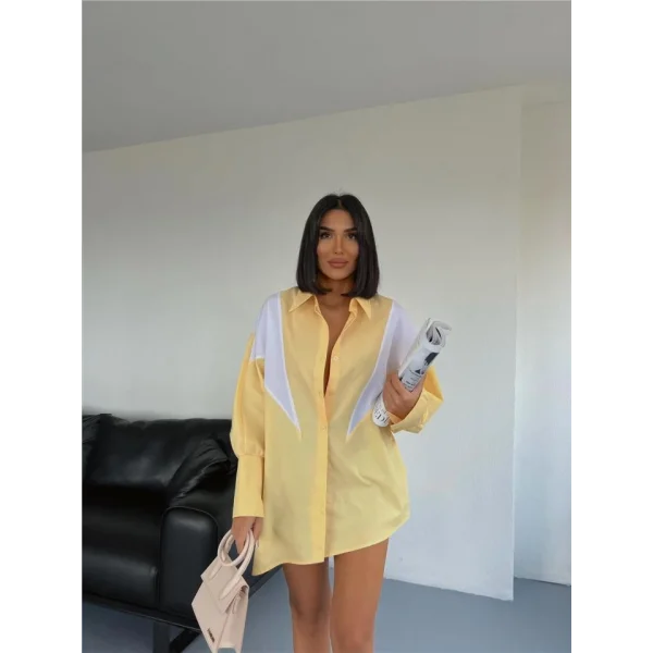 GÖMLEK ÜÇGEN PARÇALI - Sarı