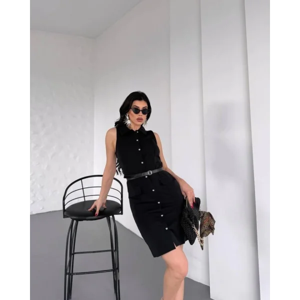 GÖMLEK YAKA ELBİSE