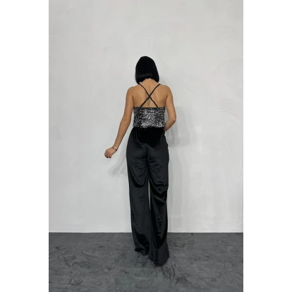 Gümüş Askılı Degaje Bluz