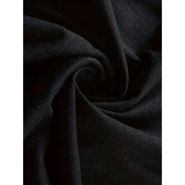 [Günlük T-Shirt] Hafif Kadın Günlük T-Shirt | Bol Kesim, Kısa Kollu, Yuvarlak Yaka, Eğlenceli Karikatür Ayı ve Umrumda Değil Baskı - Günlük Stil, İlkbahar/Yaz- Siyah