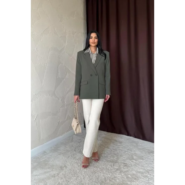 Haki Blazer Ceket