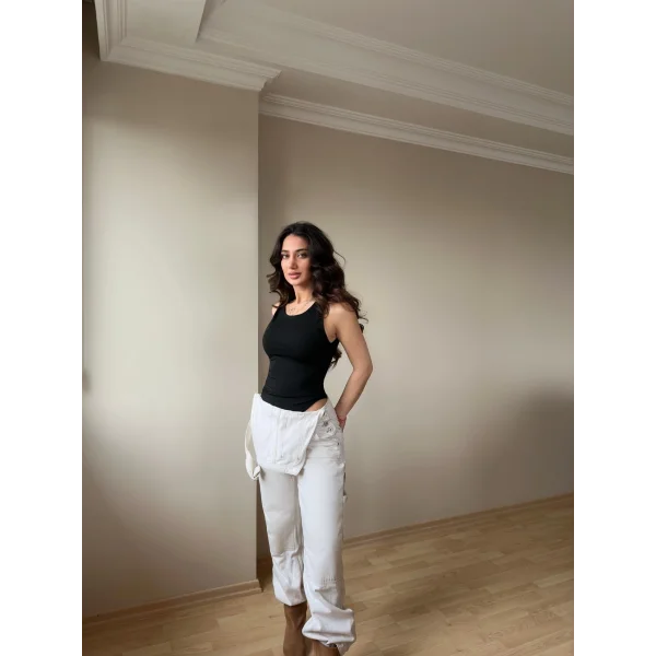 Halter Yaka Siyah Bodysuit