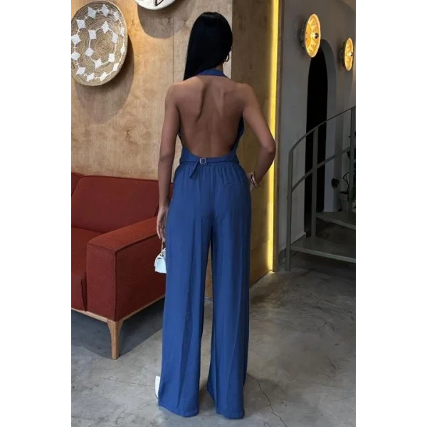 Halter Yaka Yelekli Modal Takım 10144