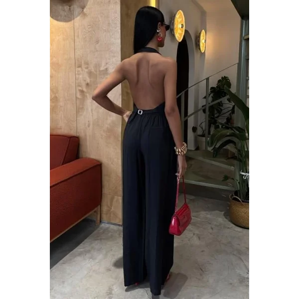 Halter Yaka Yelekli Modal Takım 10144