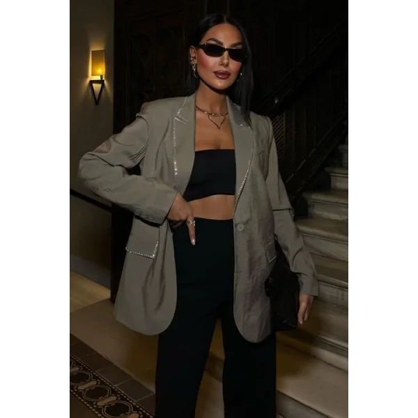 Hardy Taş Detay Blazer Ceket 6104-08