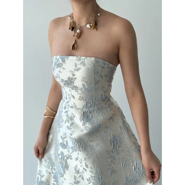 Haseki Straplez Elbise