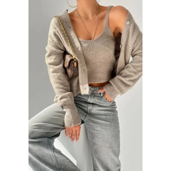 Hırka Atlet İkili Takım  Açık Vizon