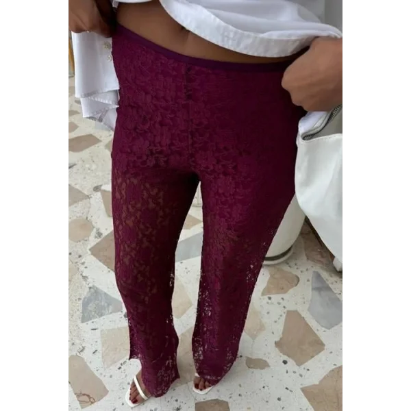 İçi Astarlı Dantel Pantolon 0081