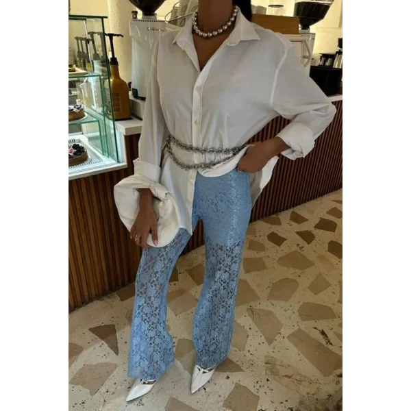 İçi Astarlı Dantel Pantolon 0081