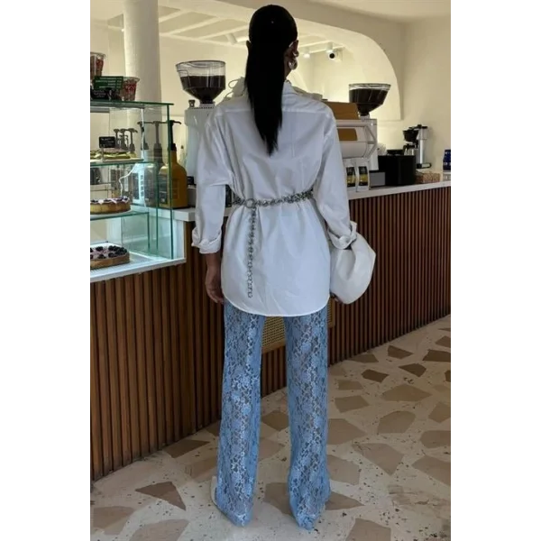 İçi Astarlı Dantel Pantolon 0081