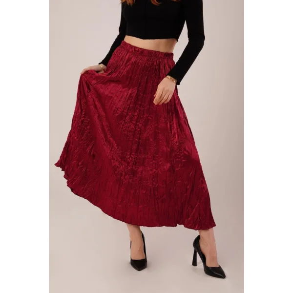 idi Boy Pileli aten Bordo Etek